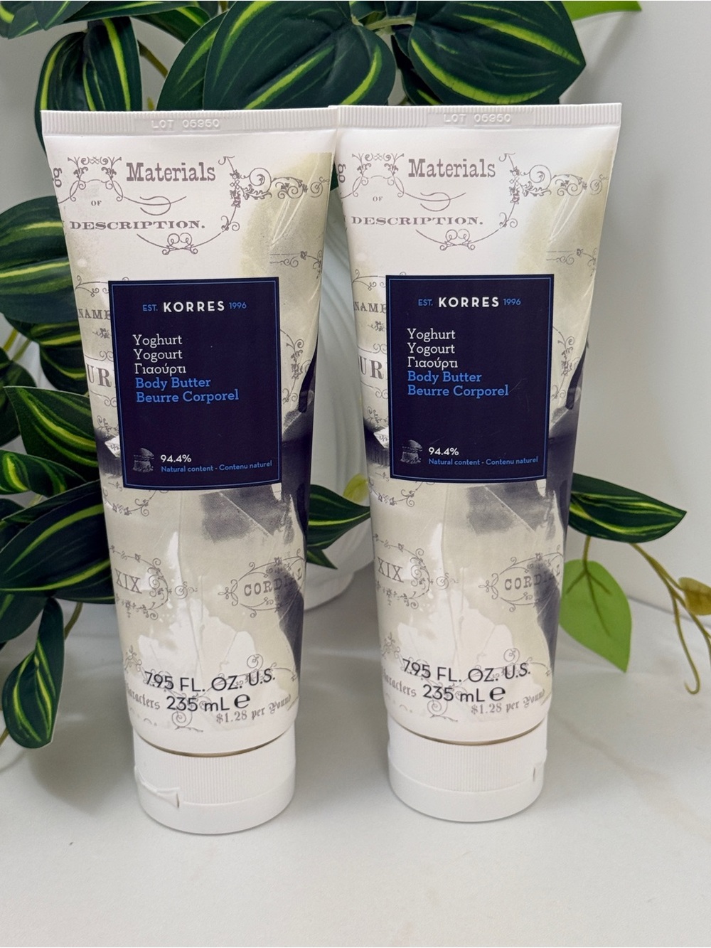 2x Korres Yoghurt Body Butter - 7.95 fl oz full size - New & Sealed